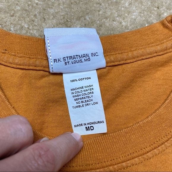 Harley Davidson Men’s Orange Tee Size Medium - Picture 4 of 7